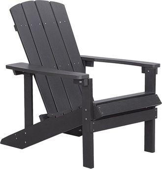 Beliani Silla de jardín gris oscuro