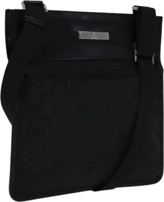 Gucci Pre-owned Canvas Cross Body Bag - Dames - Vintage Schoudertas - Zwart - ONE Size - Vintage