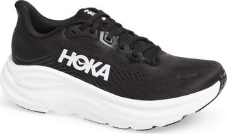 Hoka One One Clifton 11 Running Shoe in Black/white at Nordstrom, Size 10.5