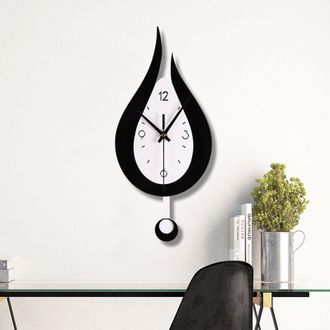OEM Reloj De Pared Silencioso Con P&eacute;ndulo Acr&iacute;lico Moderno, Funciona Con Pilas