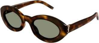 Saint Laurent Klassieke Leren Schoudertas - unisex - Zonnebrillen - Bruin - 52 MM - Accessoires