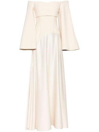Solace London Rina maxi dress - women - Polyester - 12 - Neutrals