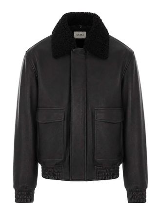 Arma Black Bari Leather Jacket