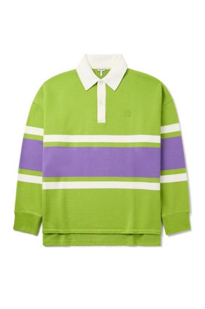 Loewe Logo-Embroidered Striped Cotton Polo Shirt