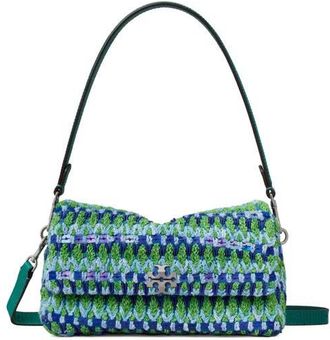 Tory Burch Small Charlie Beaded Shoulder Bag in Blue Multi at Nordstrom