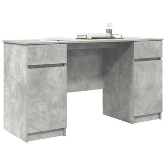 Berkfield Home Modern Desk Concrete Grey 140x49x76 cm Engineered Wood | Size: 140 x 49 x 76 cm