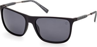 Timberland TB9281 Polarized 02D Mens Sunglasses Black Size 62
