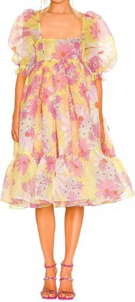 Selkie French Puff Dress In Goldie