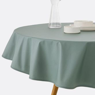 La Redoute Interieurs Rond tafelkleed in soepel gecoat katoen, Sc&eacute;nario