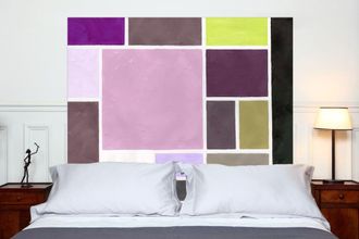 Mademoiselle Tiss Cabecero de tela sin soporte de madera de 160 × 140 cm