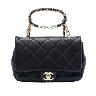 Chanel Pre-owned Quilted Flap Crossbody - Dames - Pre-owned - Zwart - Maat: ONE Size Leer