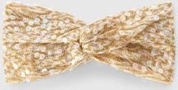 Missoni Headband In Lam&eacute; Viscose With Lace Pattern And Sequins in Gold& White at Nordstrom
