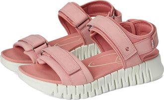 Ecco Gruuv Sol Sandal Womens Sandals Old Rose Nubuck : EU 42 (US Womens 11-11.5) M, Leather