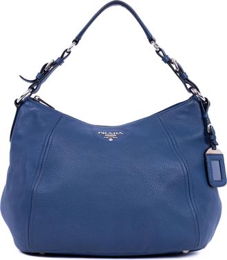 Prada Buckle Zip Hobo Schoudertas