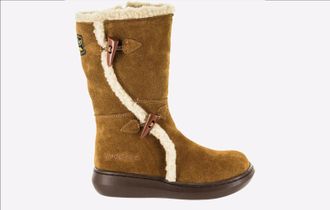 Rocket Dog Slope Mid-Calf Suede Winter Boot Womens - Tan - Size UK 3