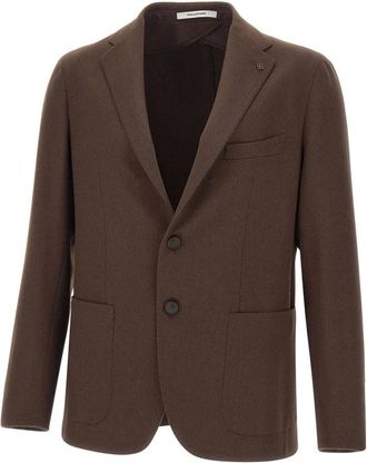 Tagliatore Blazers, male, Brown, Size: XL Wool Blazer