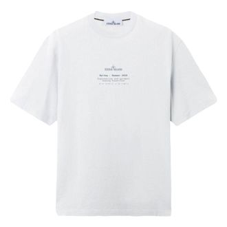 Stone Island Stone Print Regular Fit T-Shirt Sky Blue L1S1521000-01S0285-V0041