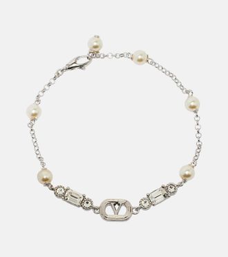 Valentino VLogo embellished chain bracelet