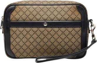 Gucci Pre-owned Diamante Clutch bag - Dames - Vintage Clutch - Beige - ONE Size - Leer - Vintage