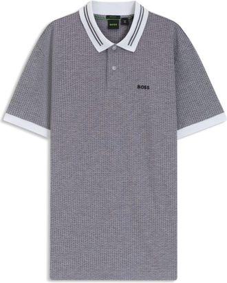 BOSS Cotton-piqué polo shirt with dot print