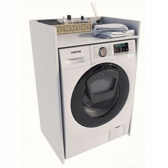 OEM Mueble Para Lavadora Ts Con Estante De Columna Blanco Para Ba&ntilde;o