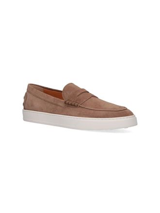 Tod's Mens Flat Shoes Brown Outer: Calf Leather