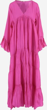 P&eacute;ro Womens Silk Dress Fuchsia