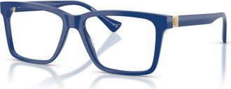 Versace 58mm Rectangle optical glasses in Blue at Nordstrom