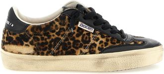Golden Goose Leopard Print Lace-Up Sneakers