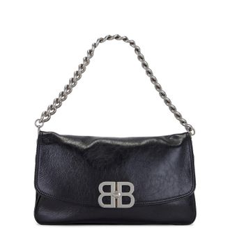 Balenciaga Medium BB Soft Flap Leather Shoulder Bag