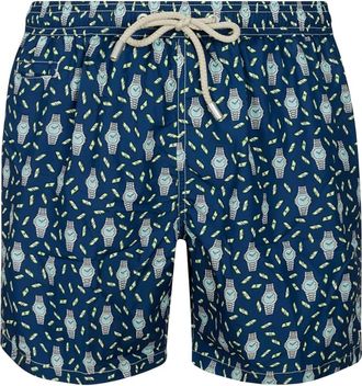 MC2 Saint Barth Lighting Zwemshort - Heren - Strandmode - Blauw - S - Polyester - Badmode