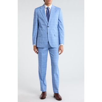 Nautica Light Blue Plaid Suit in Lt. Blue Plaid at Nordstrom Rack, Size 46