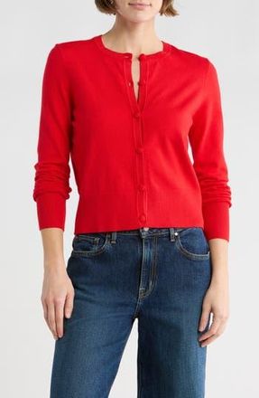 French Connection Covered Button Cardigan in Chilli Red at Nordstrom Rack, Size X-Large