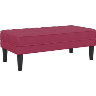 vidaXL Vidaxl - Banco Rojo Vino 113 X 57 X 39 Cm Terciopelo