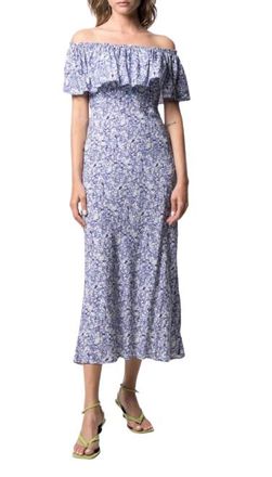 Rixo Floral Tabitha Midi Dress Size S