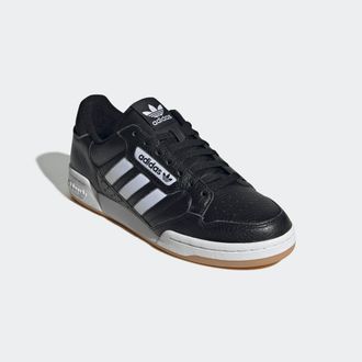 adidas Sneaker ADIDAS ORIGINALS CONTINENTAL 80 STRIPES, Herren, Gr. 42, schwarz-weiss (core schwarz, cloud wei&szlig;, gum 3), Leder, Schuhe Sneaker