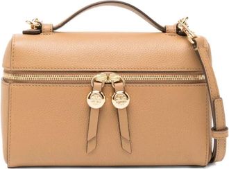 Tory Burch Slim Romy Handtas - Dames - Handtassen - Bruin - ONE Size - Leer - Tassen