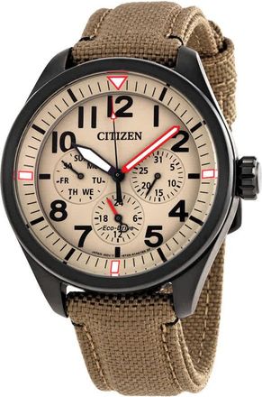 Citizen Chandler Multi-Function Beige Dial Mens Watch BU2055-08X