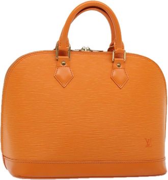 Louis Vuitton Alma Handbag Epi Leather Orange Leather Handbag (Pre-Owned)