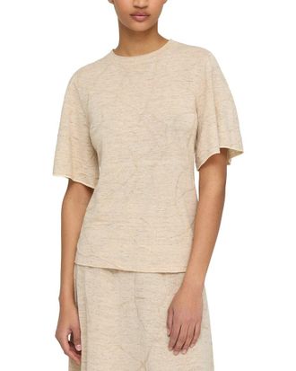 Lafayette 148 New York Jacquard Flutter Sleeve Sweater