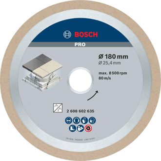 Bosch Pro Ceramic Diamanttrennscheibe 180 X 25,4 Mm - 2608602635