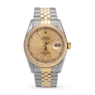 Rolex Pre-owned Rolex Datejust Automatic Chronometer Champagne Dial Unisex Watch 116233 CSJ