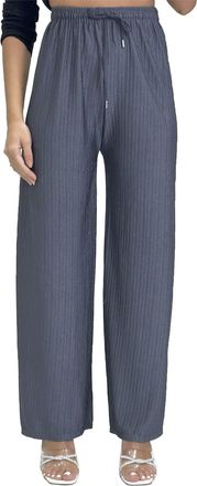 Generic Womens Textured Ribbed Relaxed Wide Leg Smart Casual Palazzo Trousers (as8, Alpha, l, x_l, Regular, Regular, Grey)