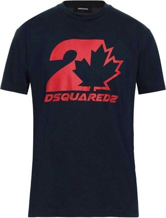 Dsquared2 Unisex Adult Maple Leaf Cool Fit T-Shirt (Dark Navy) Cotton - Size Medium