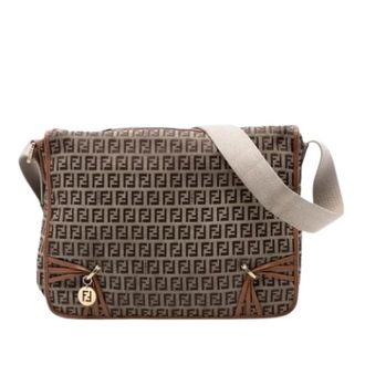 Fendi Pre-owned Canvas Crossbody Bag - Dames - Pre-owned - Beige - Maat: ONE Size