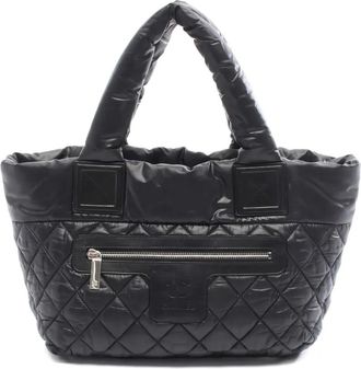 Chanel nylon leather handbag - Black