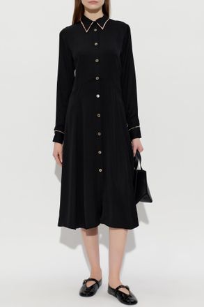 Paul Smith Dress With Long Sleeves, Womens, Black