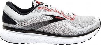 Brooks Mens Glycerin 18 Running Shoes In White/black/red