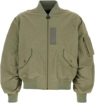 Givenchy Olijfgroene ritsjas met zakken - Heren - Bomber jackets - Groen - M - Jassen