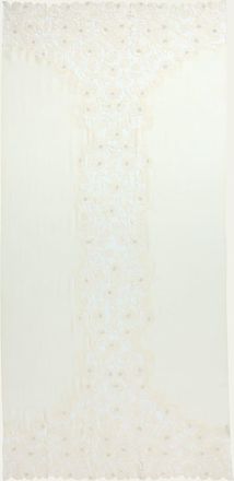 Janavi India Rose Embroidered Cashmere Scarf